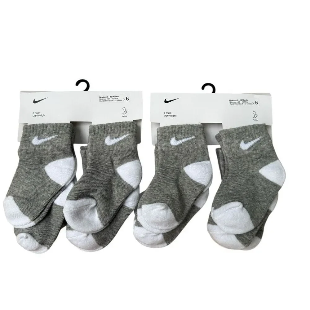 Nike baby 12 Pairs Lightweight Ankle Socks Size 6-12 months NWT